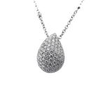 Image 3 of White gold necklace with fixed pendant and diamonds; approx. 2.10 ct.