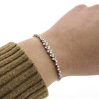 Image 9 of 18-karat white gold fantasy link bracelet with diamond; 1.45 ct. | 19 cm