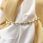 Image 2 of Gold anchor link bracelet | 20.5 cm