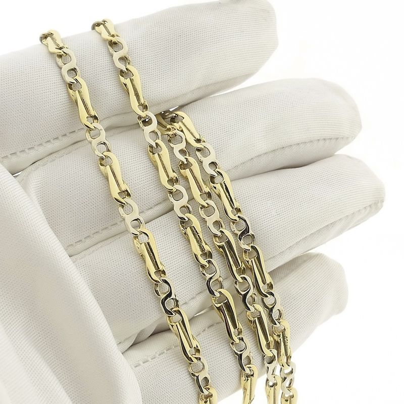 Image 5 of Two-tone gold infinity link chain