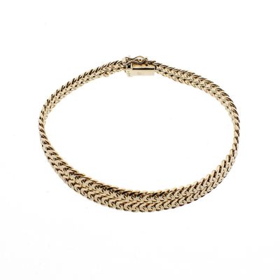 Gold French gourmet link bracelet | 20 cm Image 1 of Gold French gourmet link bracelet | 20 cm