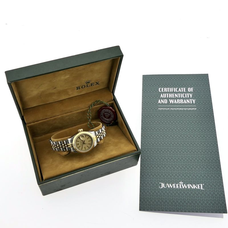 Image 21 of Rolex Datejust 26mm 69173; 18k gold/steel vintage women's watch