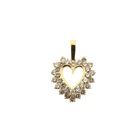 Image 1 of Gold pendant of a heart with diamonds; 2.17 ct.