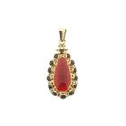 Image 1 of Vintage gold entourage pendant with carnelian