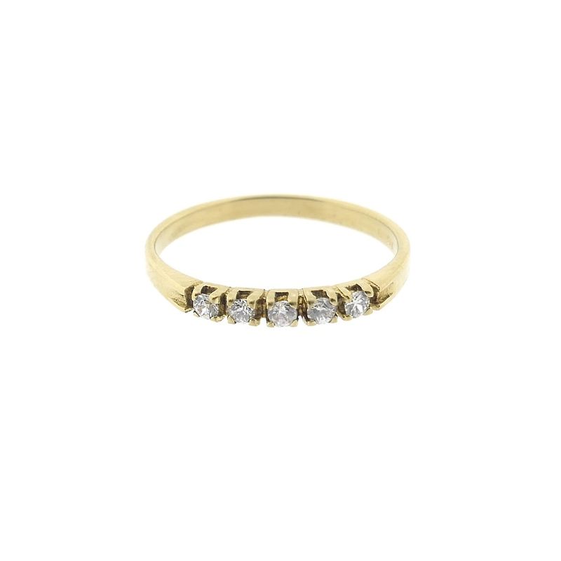 Image 3 of Gold ring with zirconia