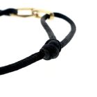 Image 5 of Forever Knots® Handmade Black Satin Bracelet with Gold Link