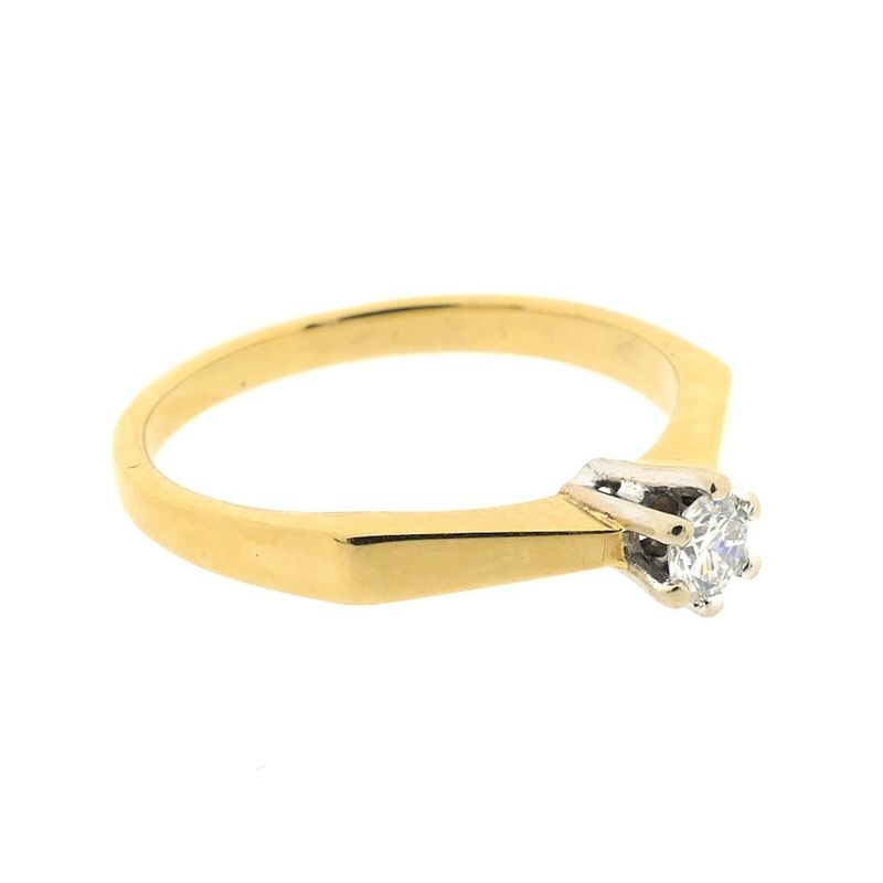 Image 5 of Gold solitaire ring with diamond | 0.15 ct.