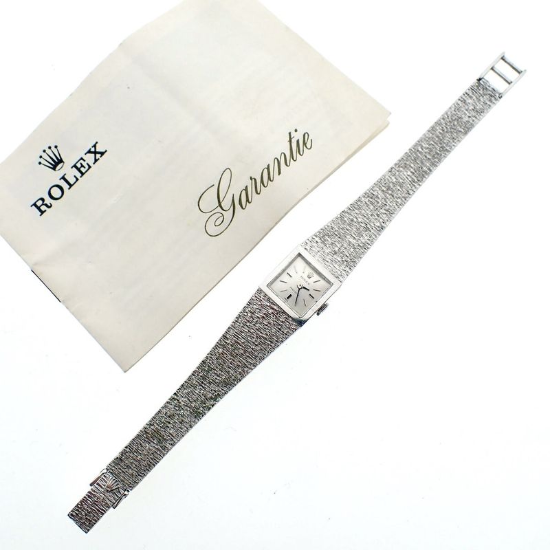 Image 7 of Rolex Precision; 18k white gold women's watch