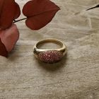 Image 2 of Gold ring pavé with pink tourmaline