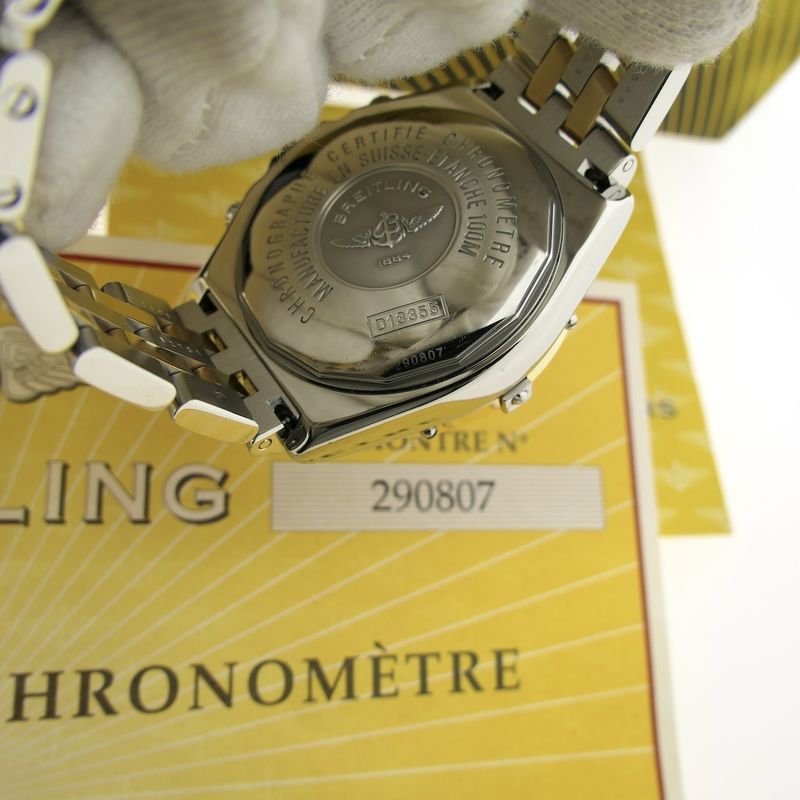 Image 8 of Breitling Crosswind D13355; 18k gold/steel chronograph men's watch