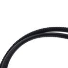 Image 5 of Pandora Moments double black leather bracelet; Silver; Ø 61 mm