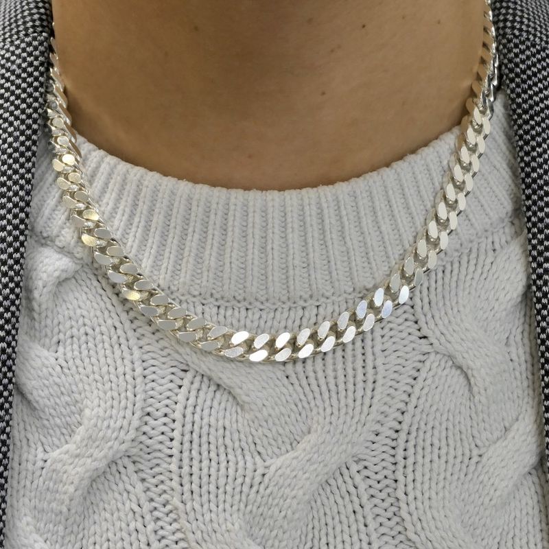 Image 9 of Silver robust gourmet link chain | 50 cm