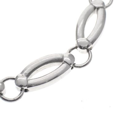 Silver matte link bracelet | 19 cm Image 2 of Silver matte link bracelet | 19 cm
