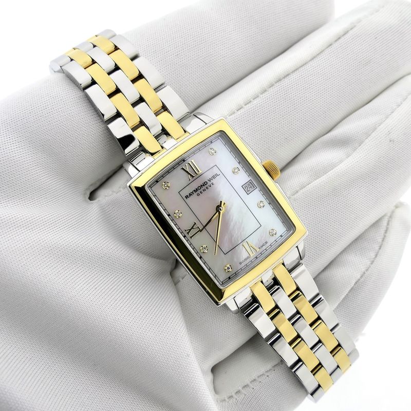 Image 9 of Raymond Weil Toccata 5925-STP-00995; Bi-color women's watch with diamonds