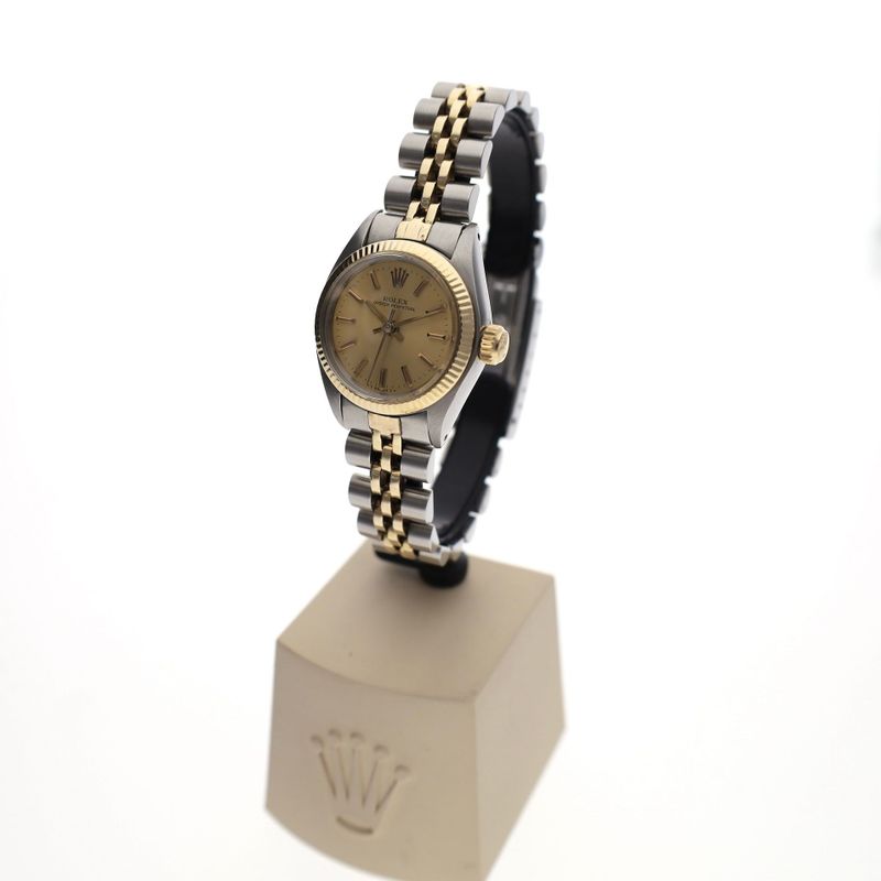 Image 3 of Rolex Oyster Perpetual 26mm Ref. 6719; Vintage gold/steel ladies watch