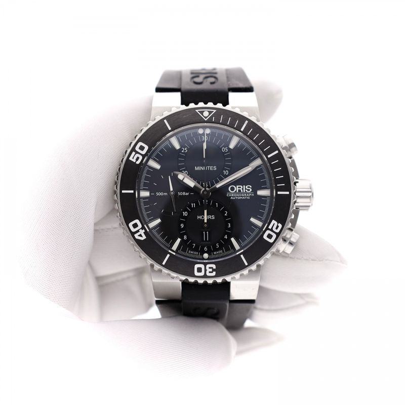 Image 9 of Oris Aquis Chronograph 01 774 7655 4154-07; Automatic Men's Watch