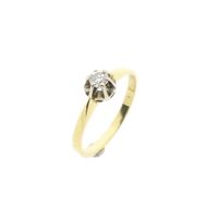 Desiree gold solitaire ring with diamond; 0.14 ct.