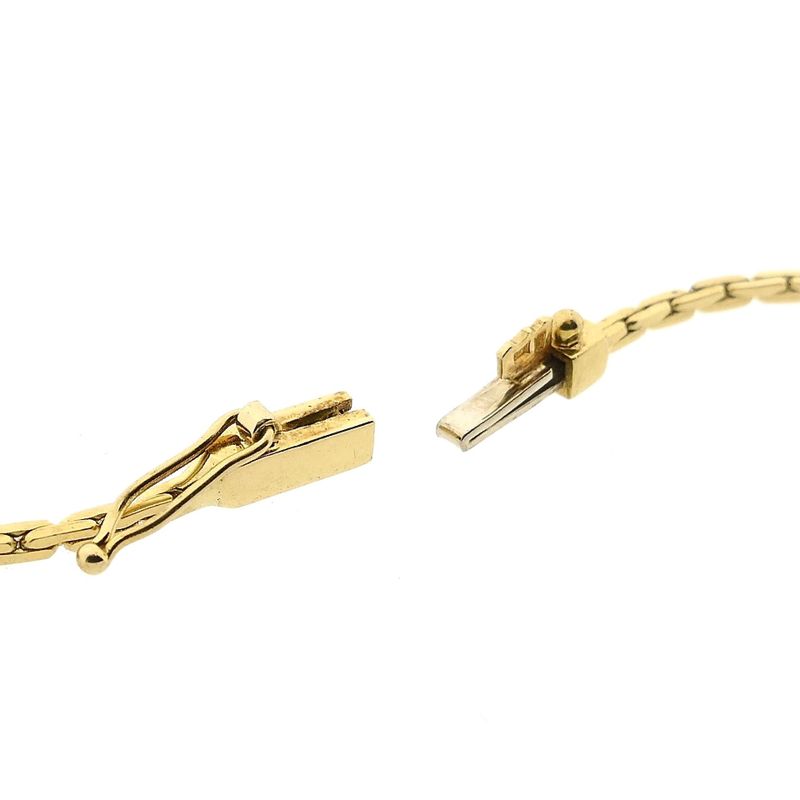 Image 8 of 18K Yellow Gold Cardano Link Necklace with Sapphire & Diamonds