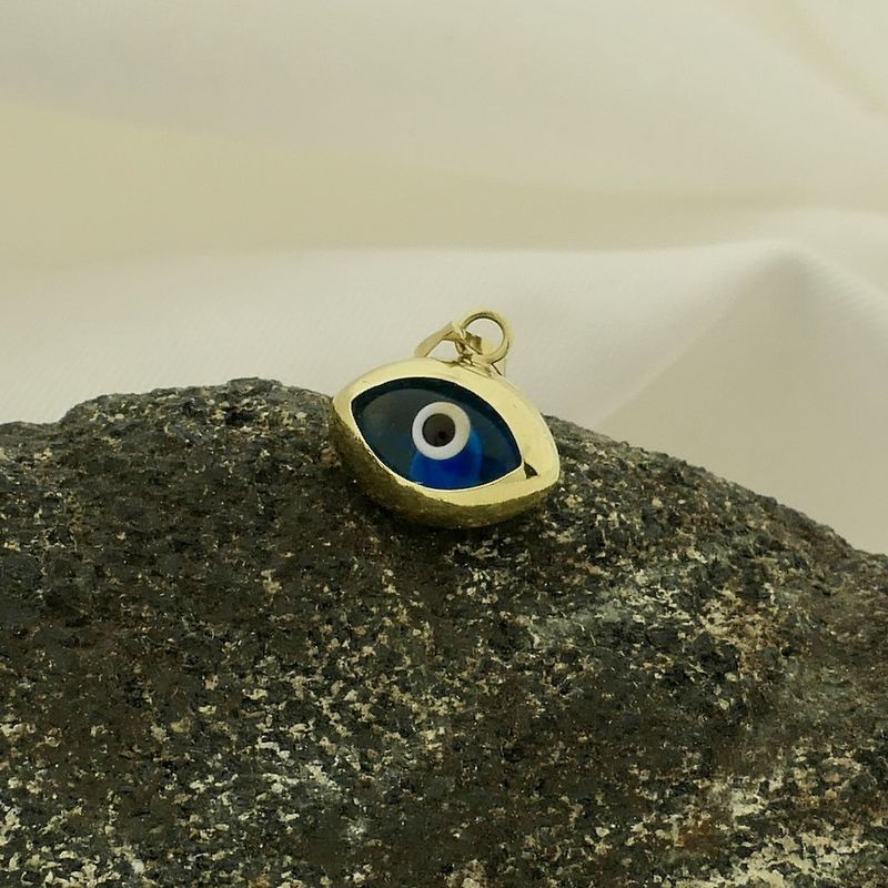Image 2 of Gold pendant with Nazar (Lucky Eye)