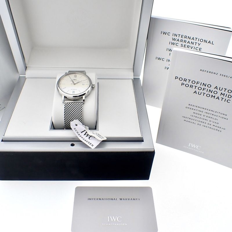 Image 14 of IWC Portofino; Automatic men's watch on Milanese strap