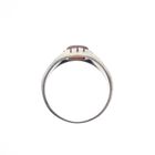 Image 7 of Silver ring with orange zirconia and Maori pattern