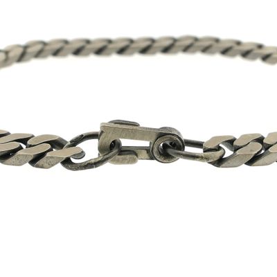 Image 2 of Silver gourmet link bracelet; Men