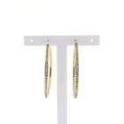 Image 3 of Gold earrings with zirconia; Ø 51.5 mm