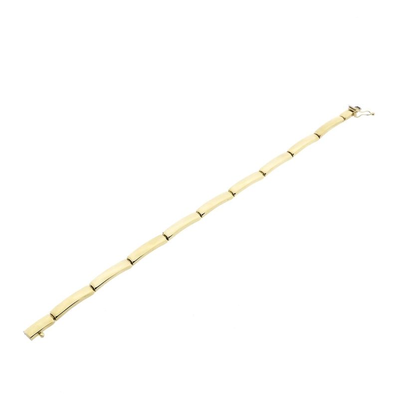 Image 7 of Gold bar link bracelet | 19 cm