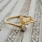 Image 6 of 18-karat gold fantasy ring with 0.01 ct. diamond