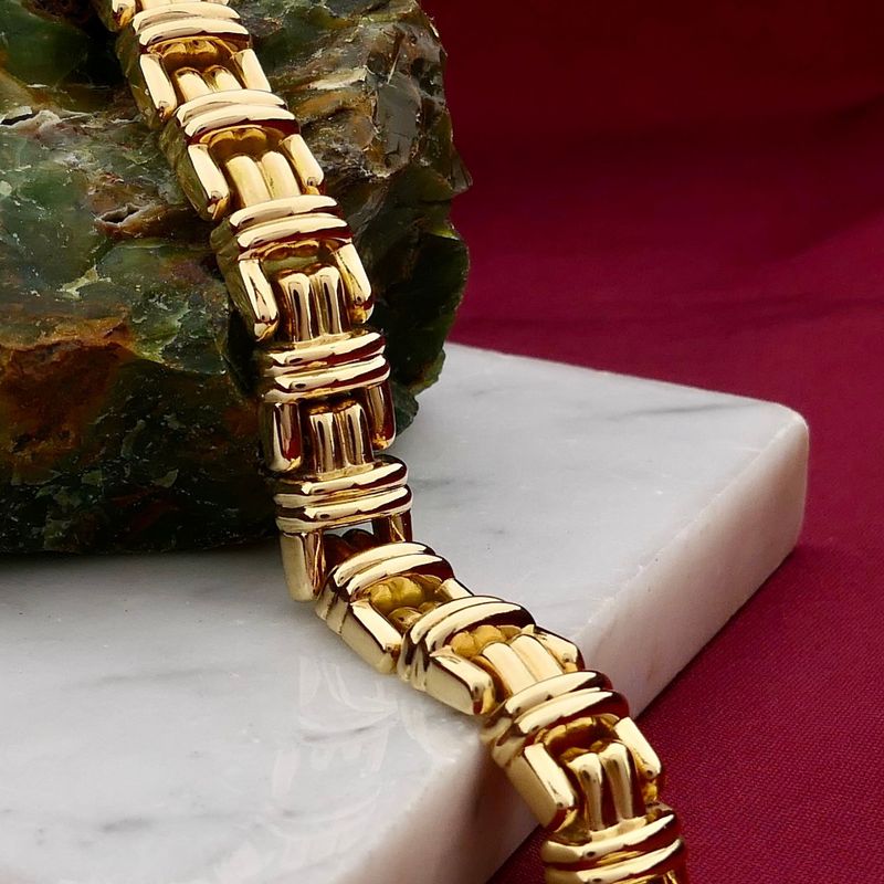 Image 2 of Vintage Gold Fantasy Link Bracelet | 18.5 cm