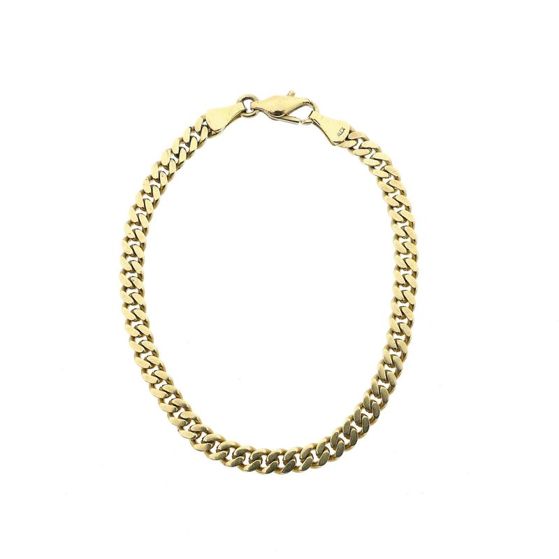 Image 3 of Gold Gourmet Link Bracelet; 14 Karat; 20 cm