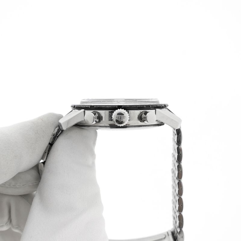 Image 5 of Heuer Autavia Chronograph 'Beads of Rice' 7763; Vintage men's watch