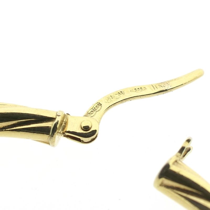 Image 6 of Gold twisted earrings | Ø 54.5 mm