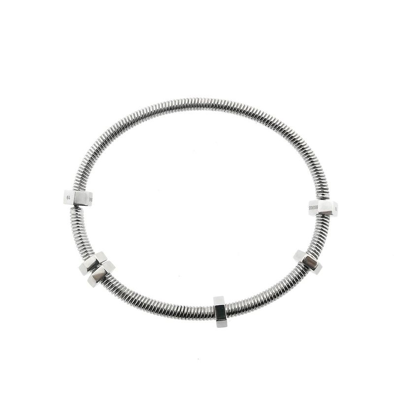 Image 6 of 18 ct. White gold Ecrou de Cartier bracelet; Cartier | Ø 67mm