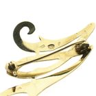 Image 5 of Gold letter brooch; letter M