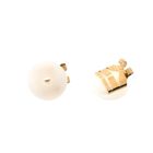 Image 5 of Gold stud earrings with garnet