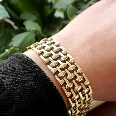 Vintage gold fantasy link bracelet Image 2 of Vintage gold fantasy link bracelet