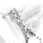 Image 6 of White gold anchor link necklace