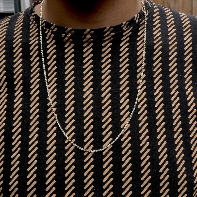 Image 11 of Gold long twisted link chain