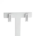 Image 1 of Gold stud earrings set with diamonds; 0.12 ct.