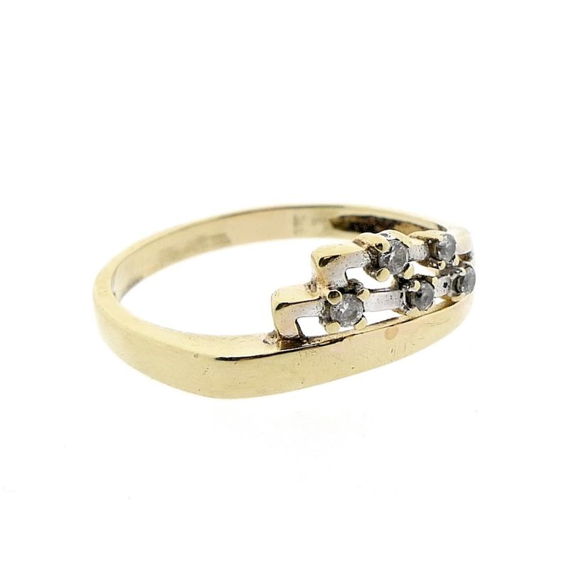 Image 4 of 8 carat bicolor ring with zirconia