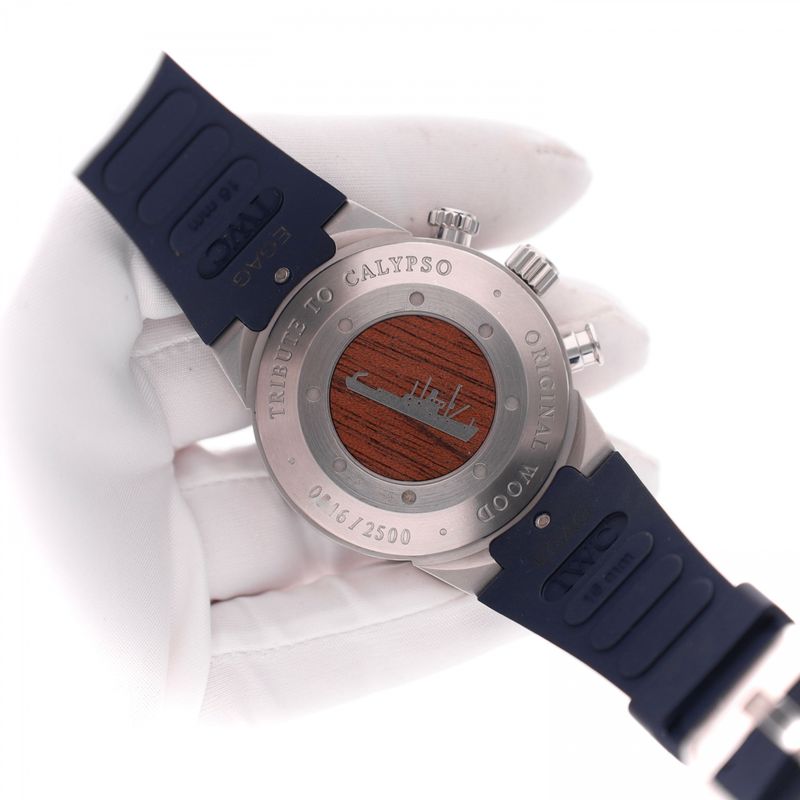 Afbeelding 12 van IWC Aquatimer Chronograph 'Tribute to Calypso Cousteau Divers' IW3782; Limited Edition Heren Horloge