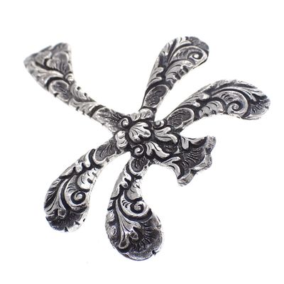 Image 2 of Large silver dragonfly brooch | Djokja