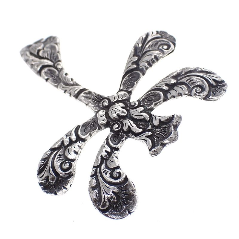 Image 2 of Large silver dragonfly brooch | Djokja