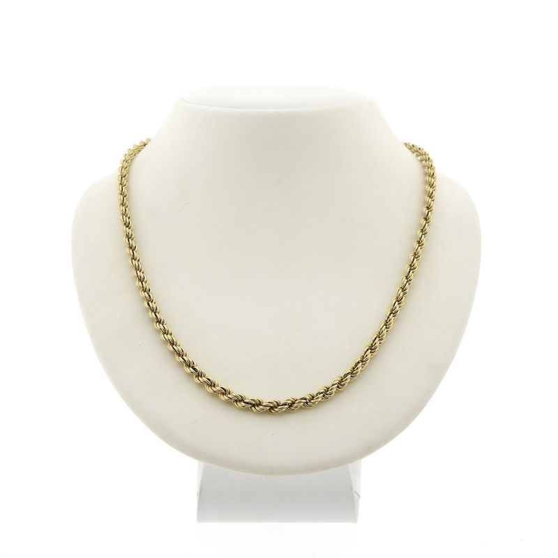 Image 1 of Gold twisted link chain | 51 cm