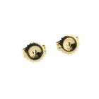 Image 6 of Gold stud earrings of a flower with diamond | 0.06 ct.