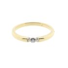 Image 3 of Gold solitaire ring with diamond; 0.035 ct. | Diamonde