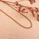 Image 2 of Gold flat gourmet link chain | 72 cm