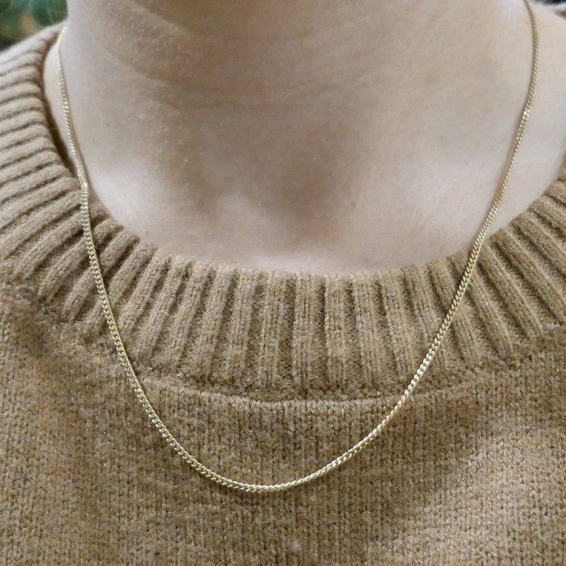 Image 7 of Gold gourmet link chain | 50 cm