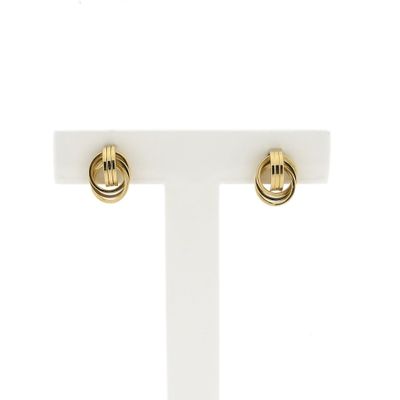 Image 1 of Gold stud earrings as a button
